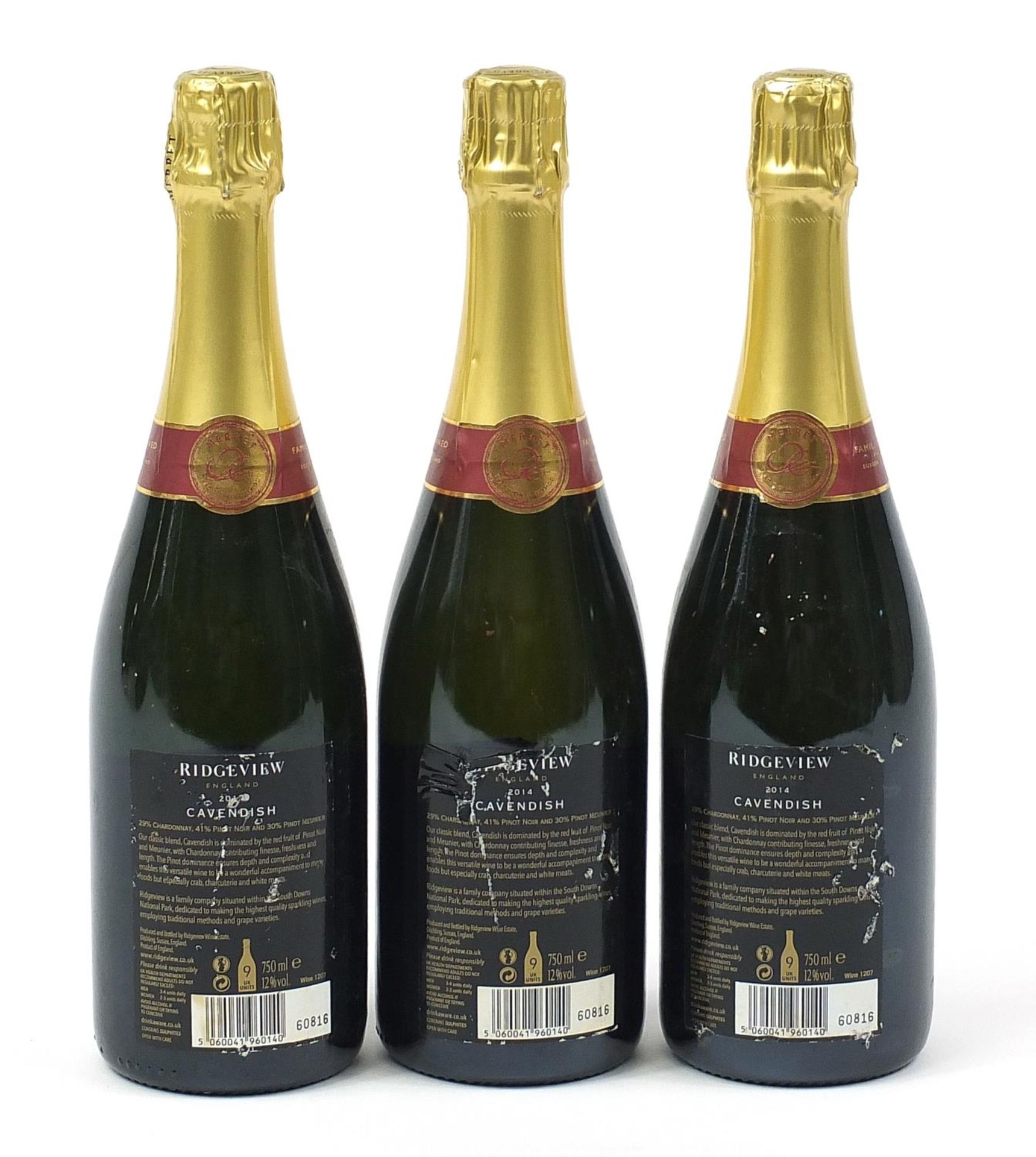 Three bottles of Ridgeview Cavendish sparkling wine - Image 2 of 2