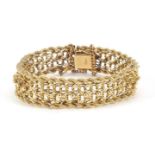 American 14ct gold multi link bracelet, 20cm in length, 37.3g