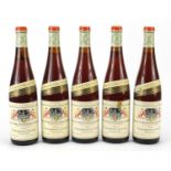 Five bottles of 1976 Weingut Karl Schaefer white wine