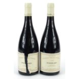 Two bottles of 1994 Domaine Vincent Girardin Pommard red wine