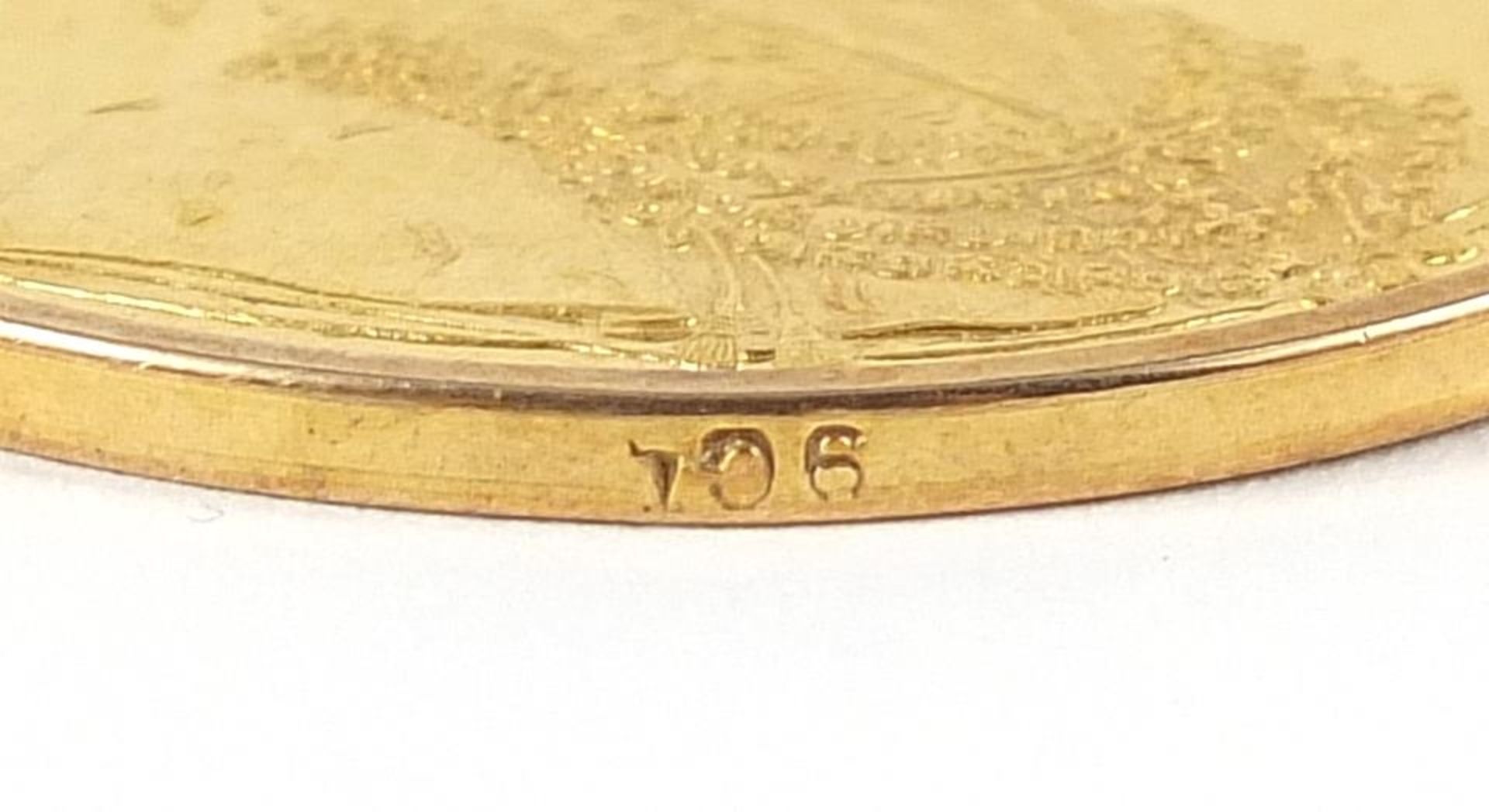 Austro Hungarian 1915 4 ducat gold coin with 9ct gold pendant mount, 15.9g - Bild 3 aus 3