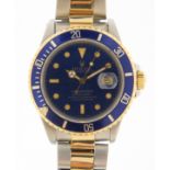 Rolex, gentlemans Rolex Submariner automatic wristwatch with date aperture, box and booklets, ref