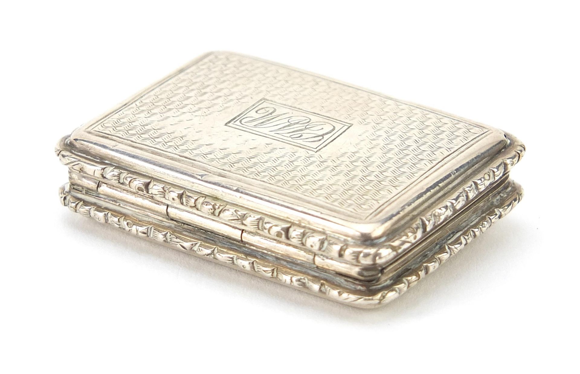 Francis Clark, Victorian silver vinaigrette with engine turned decoration and gilt interior, - Image 5 of 5