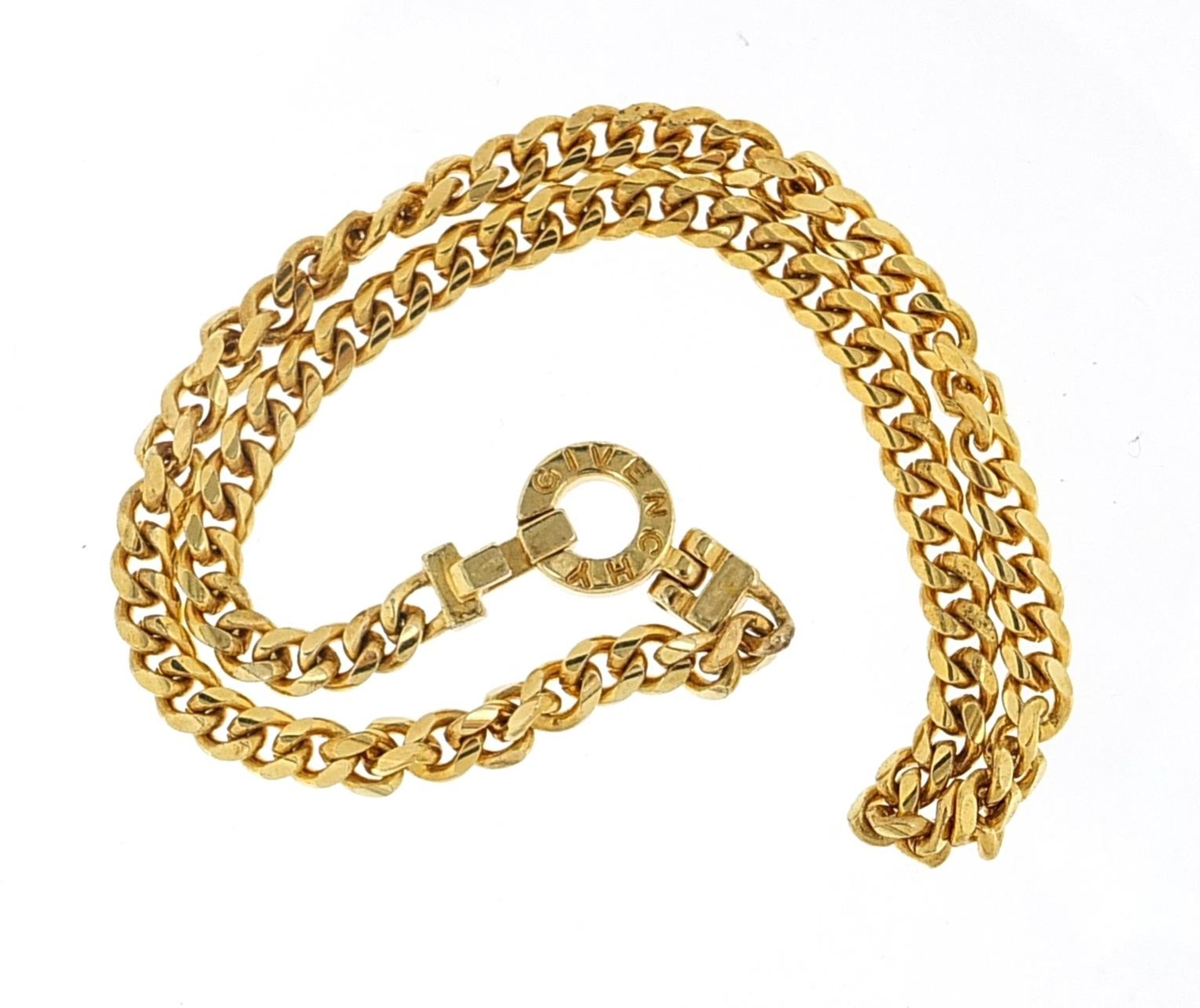 Givenchy gilt metal necklace, 38cm in length, 27.0g - Bild 2 aus 2