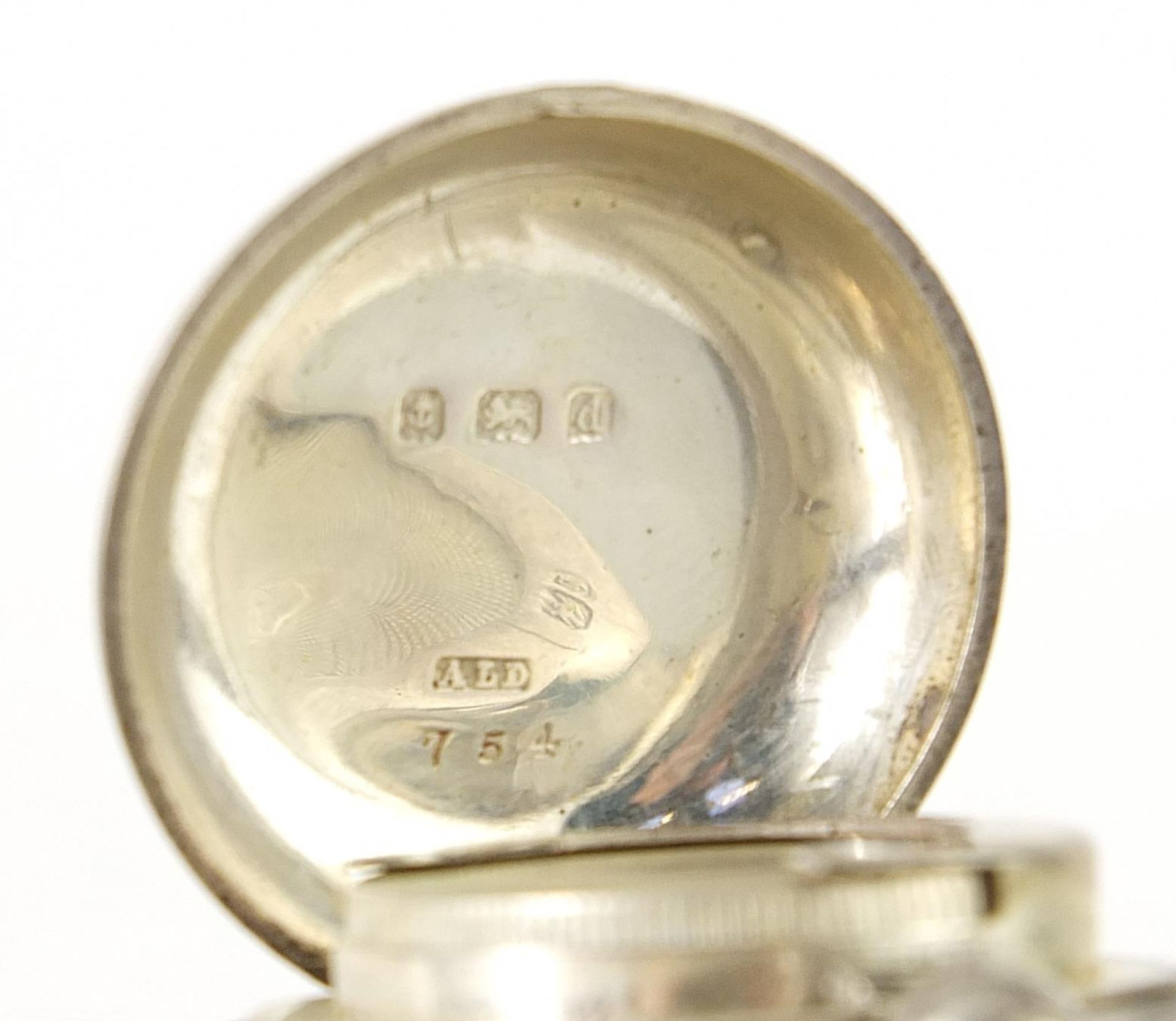 Dennison Wigley & Co, Edwardian silver sovereign case with engine turned body, Birmingham 1903, 3. - Image 3 of 5