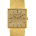Vacheron & Constantin, gentlemen's 18ct gold wristwatch with 18ct gold strap, the case 27mm wide,