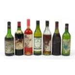 Seven bottle of vintage and later alcohol to include 1959 Lamouroux Margaux