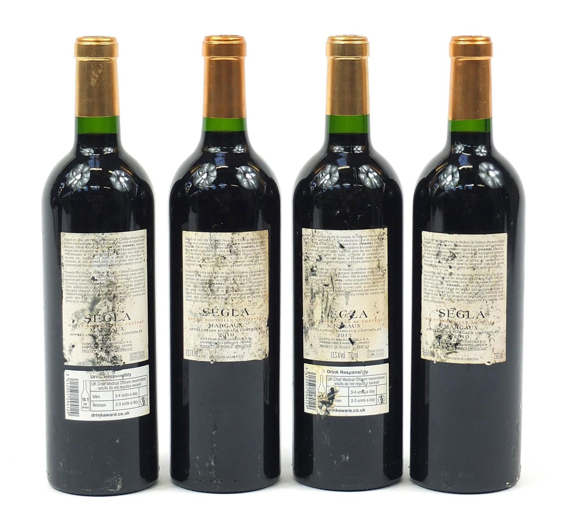 Four bottles of 2012 Segla Margaux red wine - Image 2 of 2
