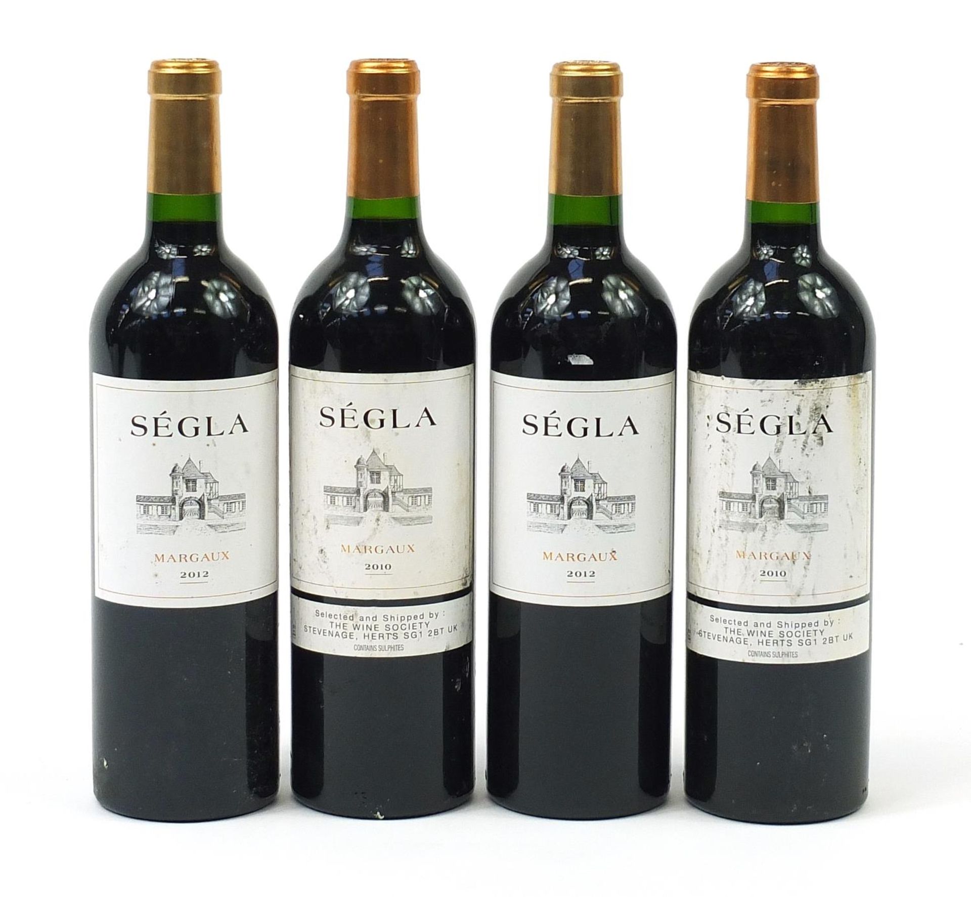 Four bottles of 2012 Segla Margaux red wine