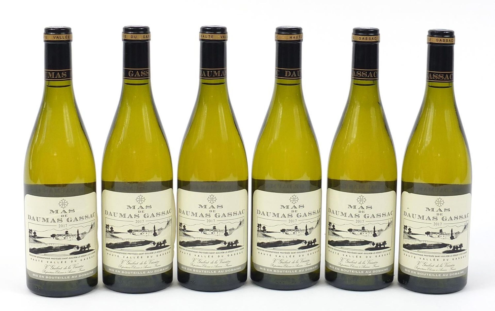 Six bottles of 2017 Mas de Daumas Gassac Blanc white wine