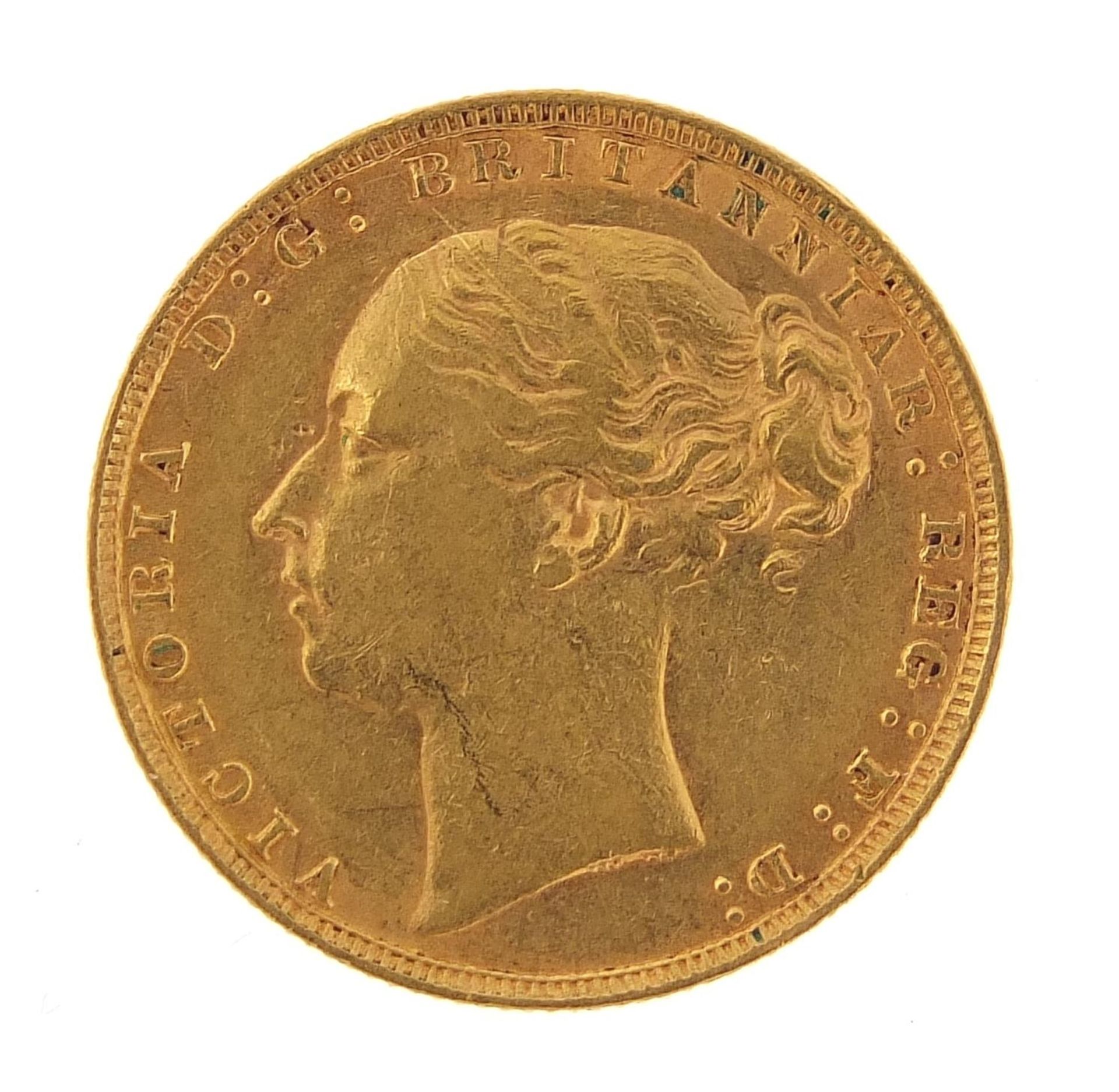 Queen Victoria Young Head 1880 gold sovereign - Bild 2 aus 3