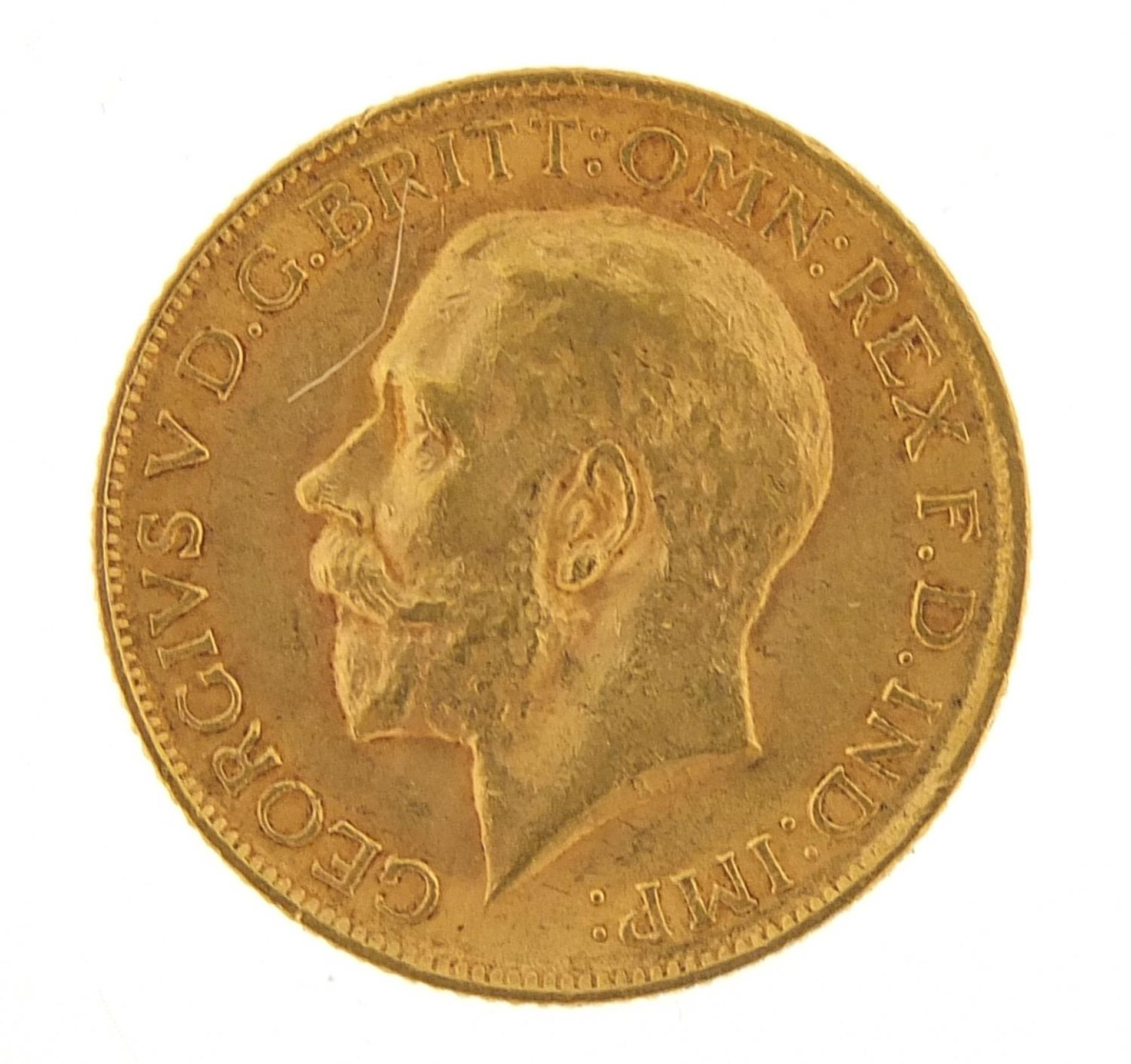 George V 1913 gold sovereign - this lot is sold without buyer?s premium, the hammer price is the - Image 2 of 3