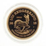 South African mint gold proof one tenth krugerrand with box and certificate number 002 of 300 - this