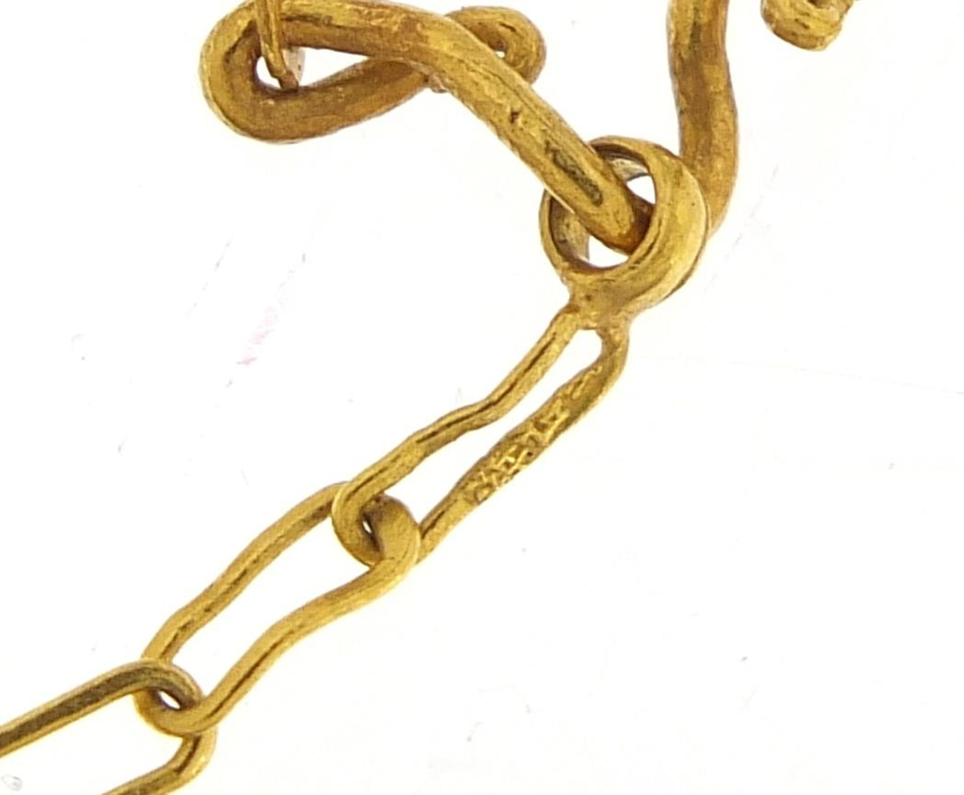 High carat gold chain link necklace, indistinct marks, 42cm in length, 3.9g - this lot is sold - Image 3 of 3