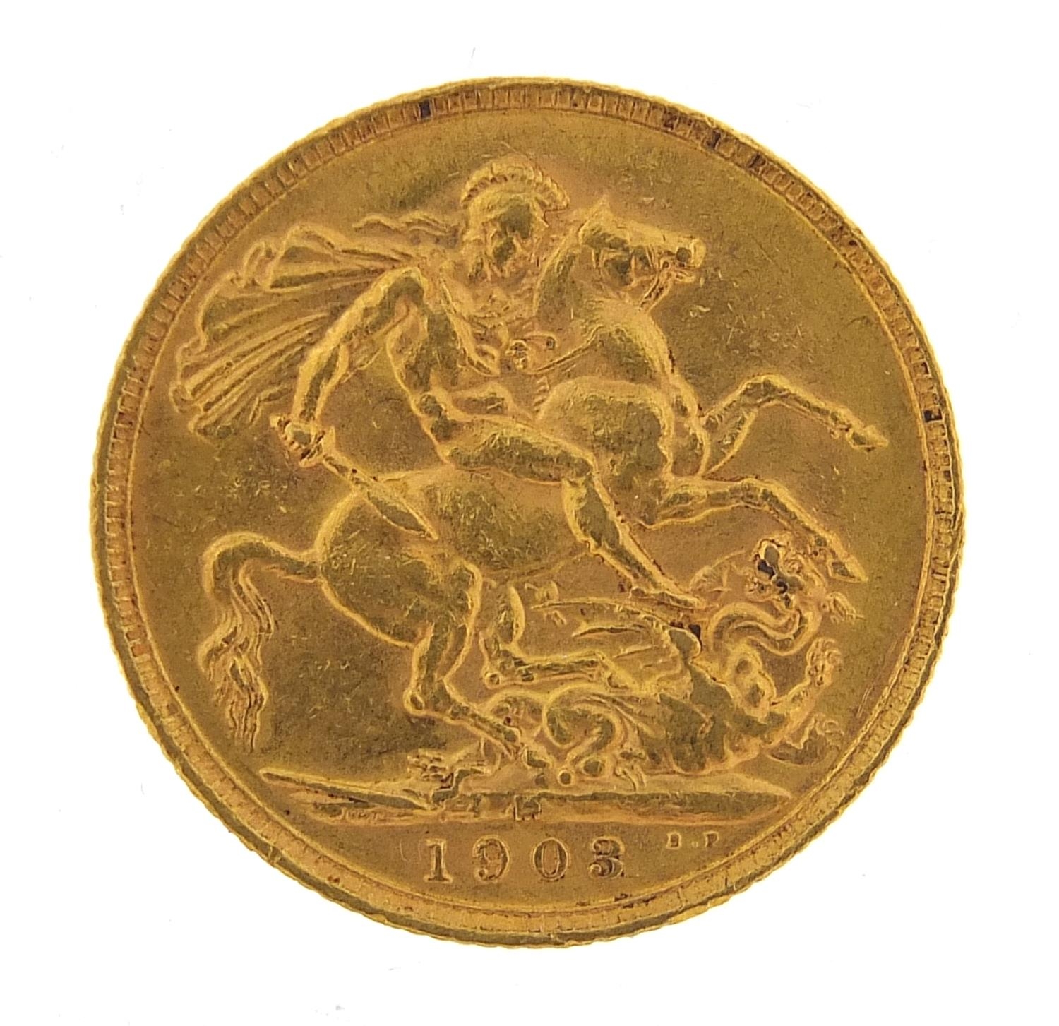 Edward VII 1903 gold sovereign, Melbourne mint - this lot is sold without buyer?s premium, the