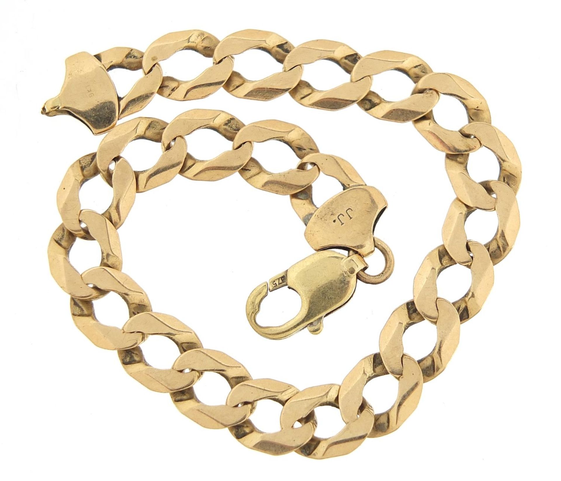 9ct gold curb link bracelet, 21cm in length, 17.0g - this lot is sold without buyer?s premium, the - Image 2 of 4