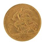 George V 1911 gold half sovereign - this lot is sold without buyer?s premium, the hammer price is