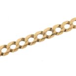 9ct gold curb link bracelet, 21cm in length, 17.0g - this lot is sold without buyer?s premium, the