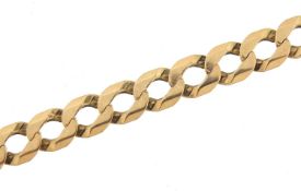 9ct gold curb link bracelet, 21cm in length, 17.0g - this lot is sold without buyer?s premium, the