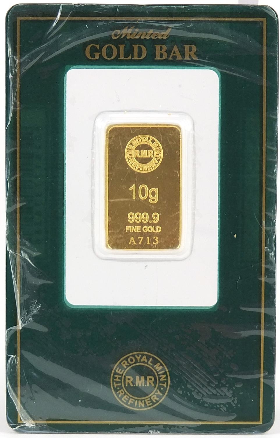 The Royal Mint 999.9 fine gold 10g gold bar - this lot is sold without buyer?s premium, the hammer