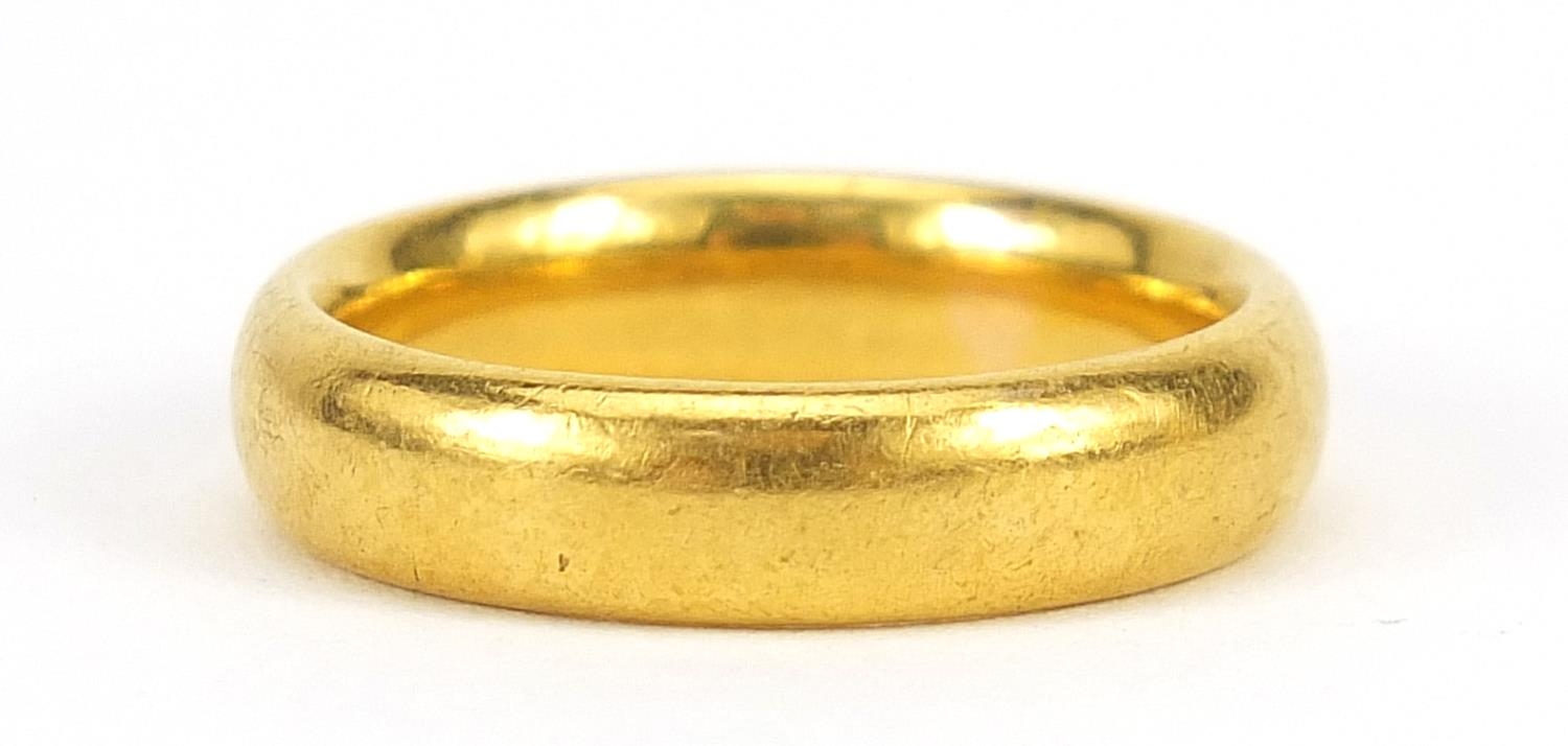 Victorian 22ct gold wedding band, Birmingham 1853, size L, 8.1g - this lot is sold without buyer?s - Image 3 of 5