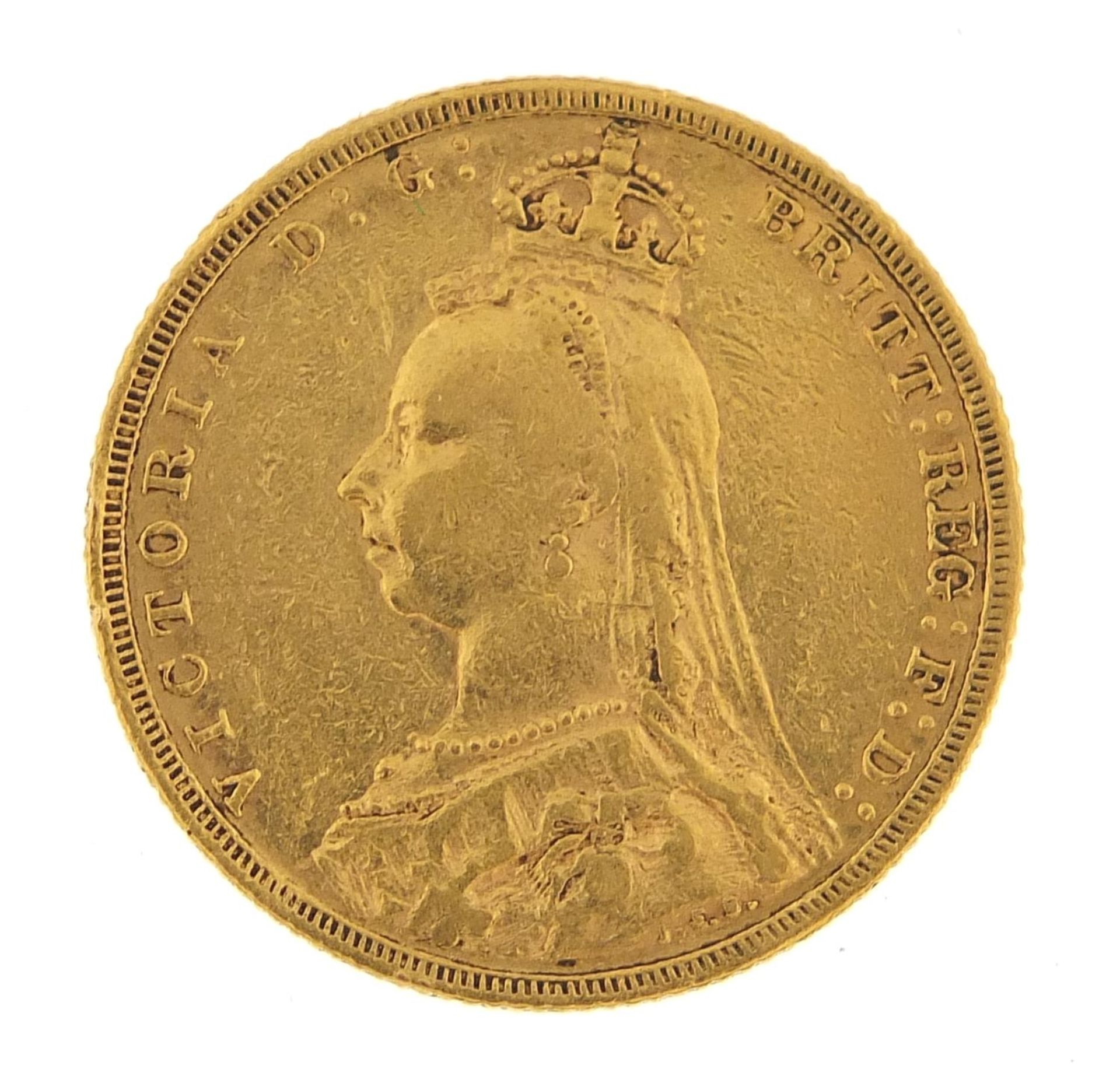 Queen Victoria Jubilee Head 1890 gold sovereign, Melbourne mint - this lot is sold without buyer?s - Image 2 of 3