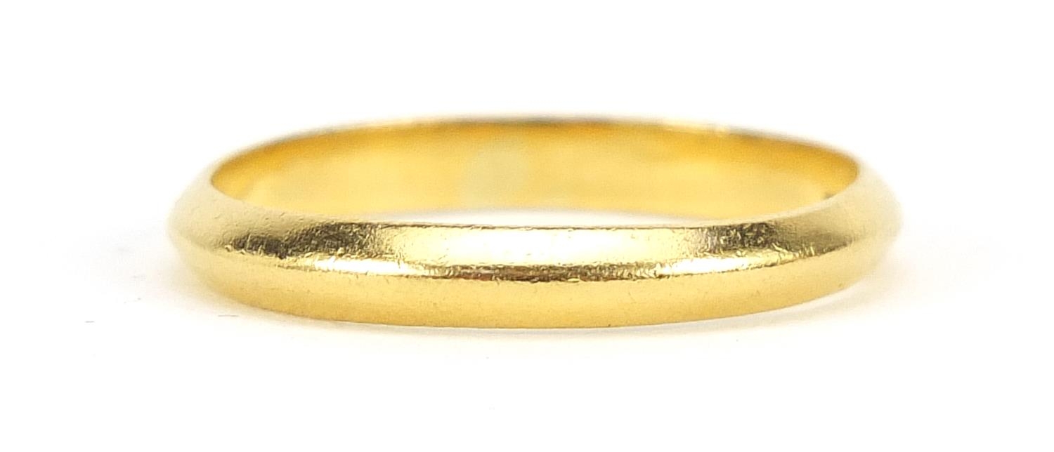 22ct gold wedding band, size O, 2.6g - this lot is sold without buyer?s premium, the hammer price is - Image 3 of 6