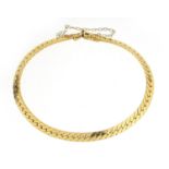 18ct gold flattened S link bracelet, 20cm in length, 13.4g - this lot is sold without buyer?s