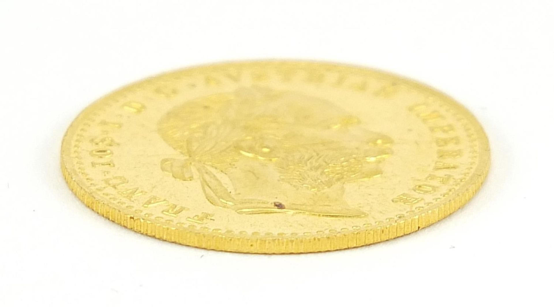 Austro Hungarian 1915 1 ducat gold coin, 3.5g - this lot is sold without buyer?s premium, the hammer - Image 3 of 3