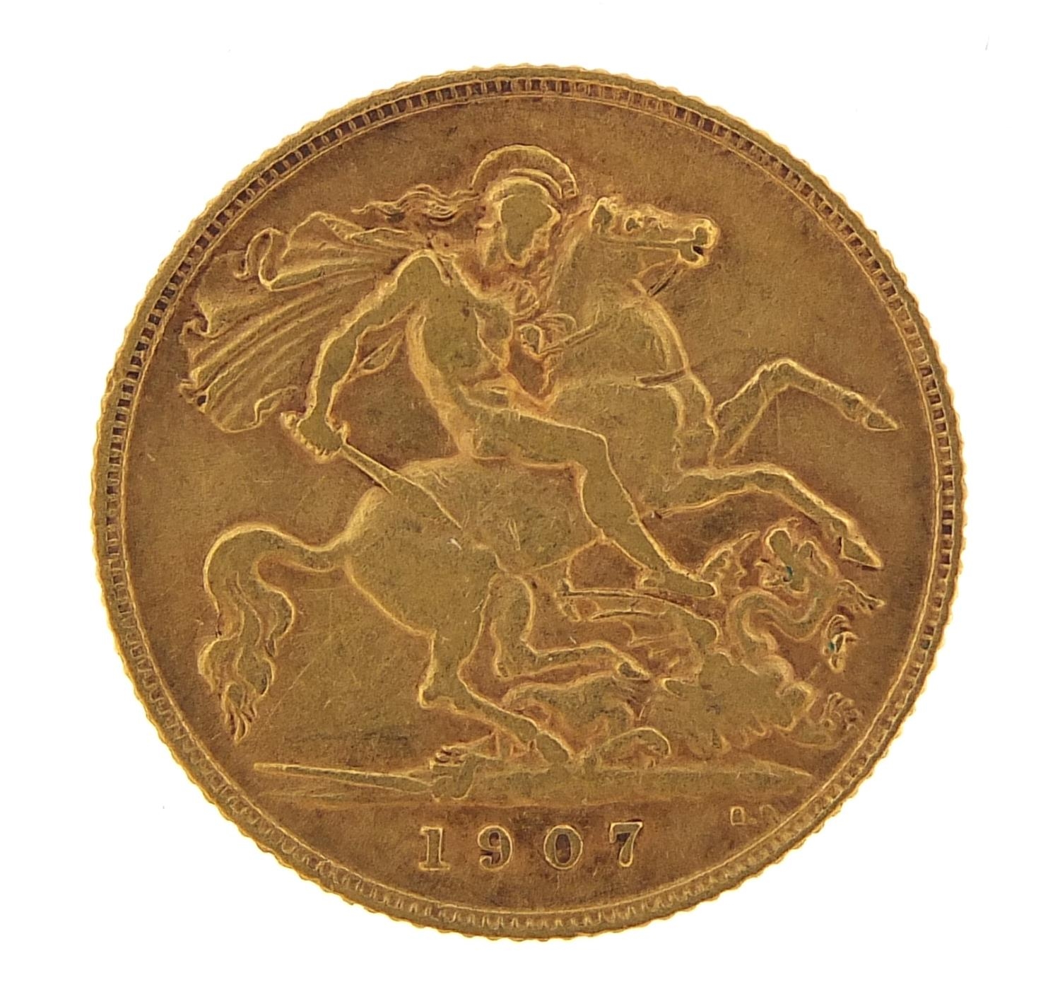 Edward VII 1907 gold half sovereign - this lot is sold without buyer?s premium, the hammer price