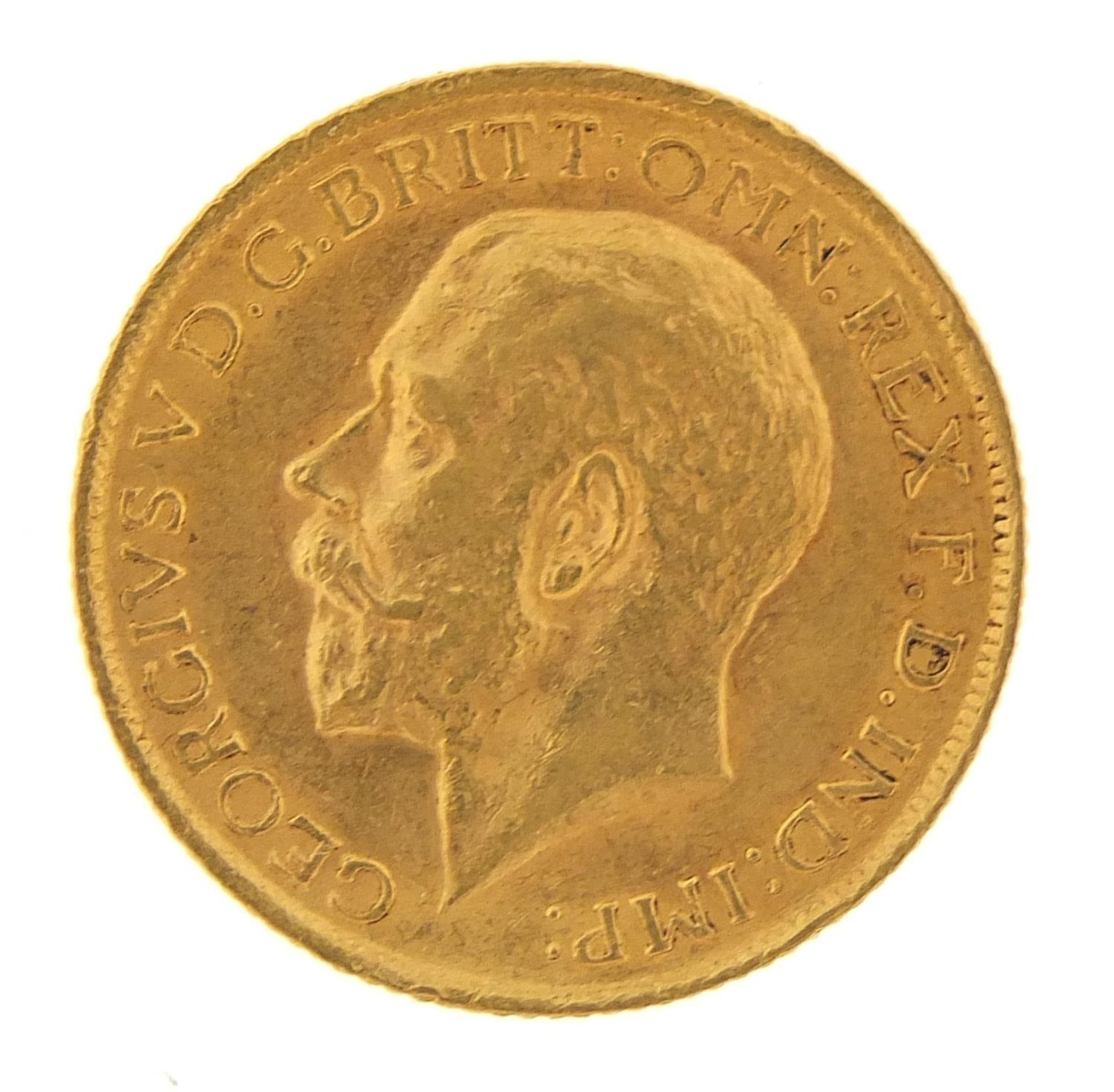 George V 1913 gold sovereign - this lot is sold without buyer?s premium, the hammer price is the - Image 2 of 3