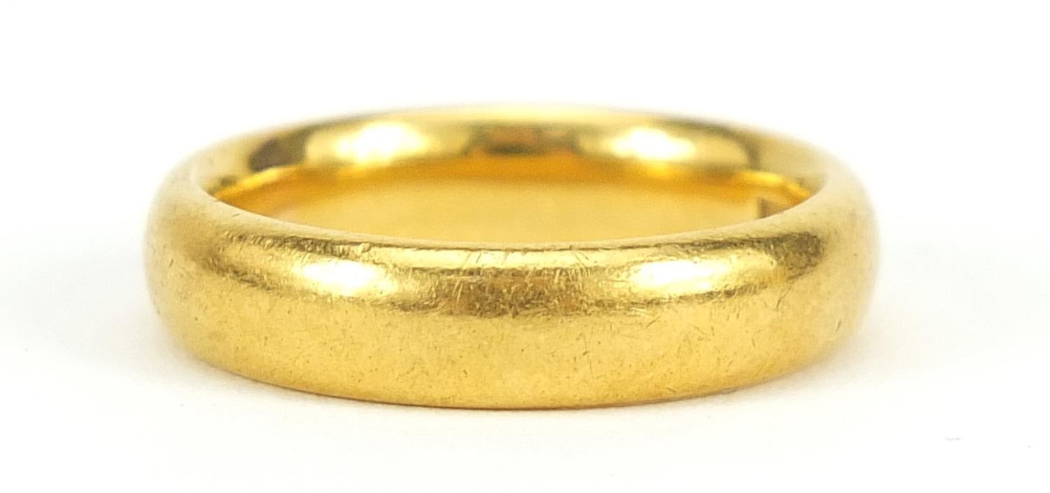 Victorian 22ct gold wedding band, Birmingham 1853, size L, 8.1g - this lot is sold without buyer?s - Image 2 of 5