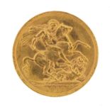 George V 1912 gold sovereign, Perth mint - this lot is sold without buyer?s premium, the hammer