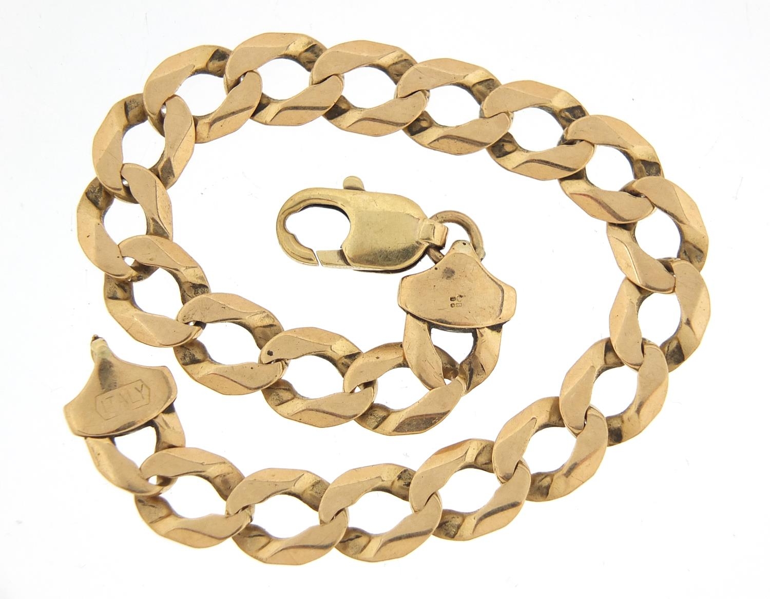 9ct gold curb link bracelet, 21cm in length, 17.0g - this lot is sold without buyer?s premium, the - Image 4 of 4