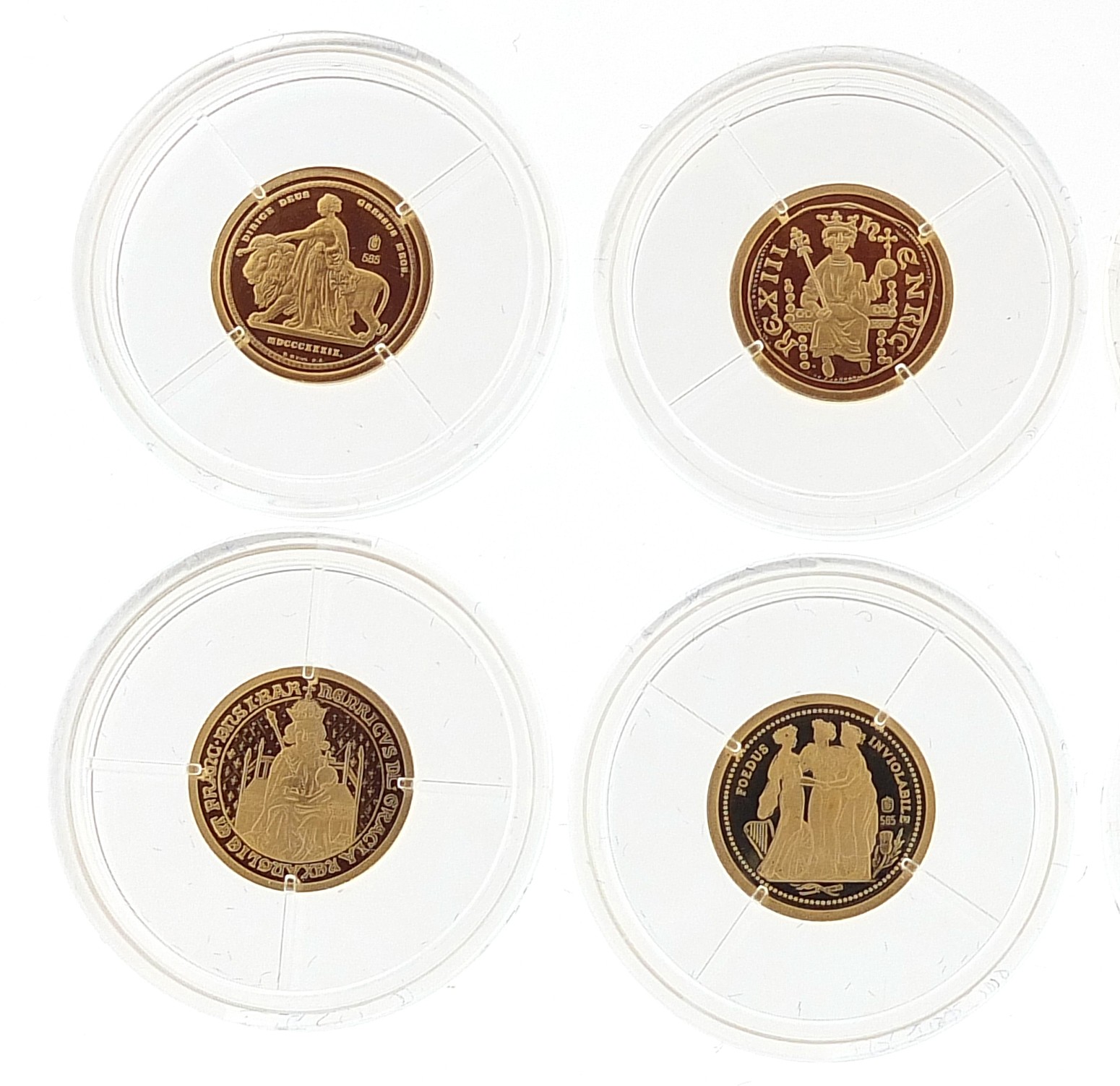 Windsor mint set of six solid gold Eagle replicas with presentation case and certificates - this lot - Image 3 of 8