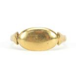 Antique 18ct gold signet ring, size R, 4.8g - this lot is sold without buyer?s premium, the hammer
