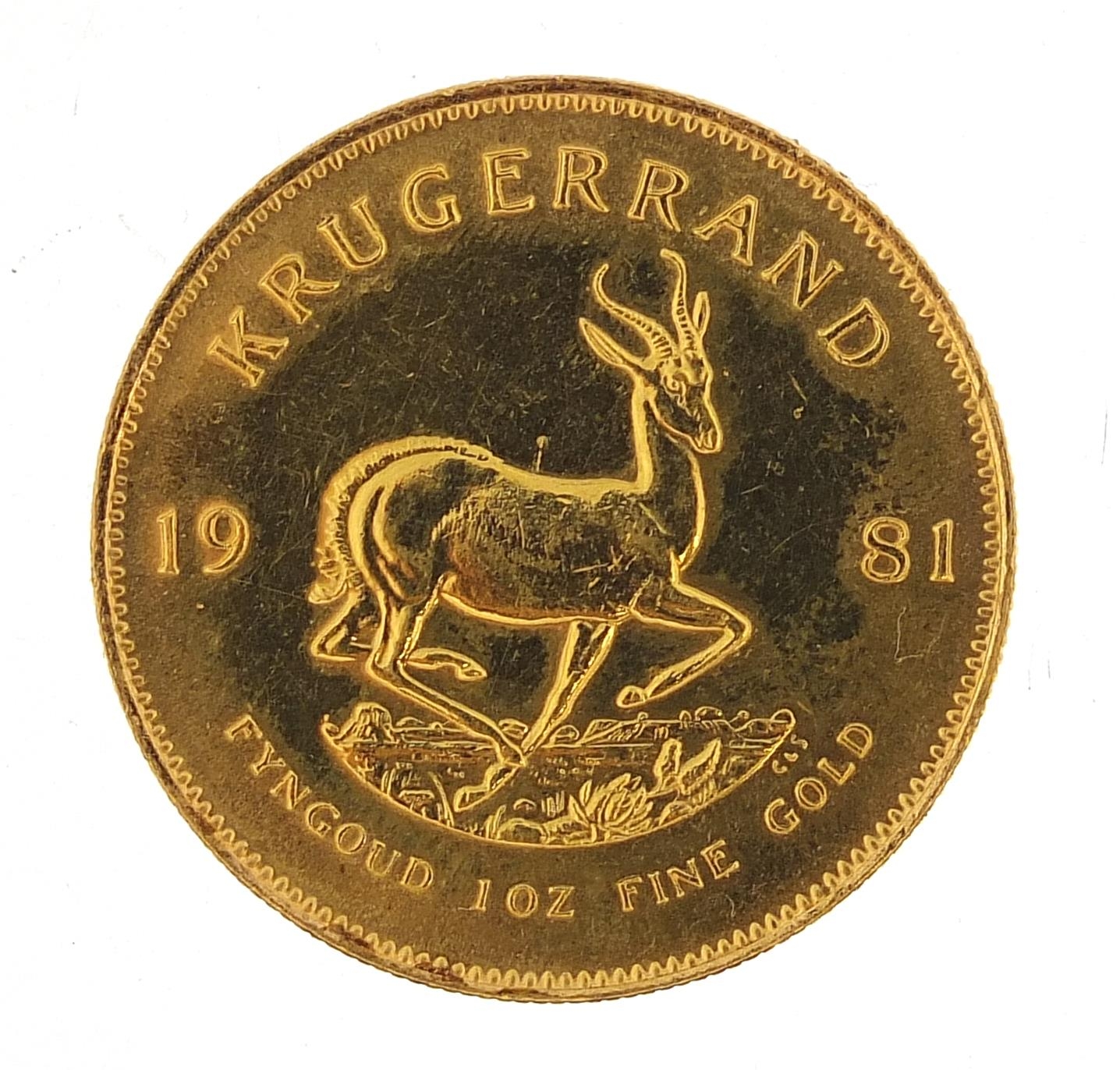 South African 1981 gold krugerrand - this lot is sold without buyer?s premium, the hammer price is