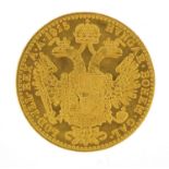 Austro Hungarian 1915 1 ducat gold coin, 3.5g - this lot is sold without buyer?s premium, the hammer