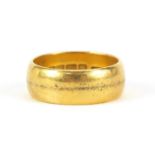 George V 22ct gold wedding band, Birmingham 1921, size N, 9.5g - this lot is sold without buyer?s