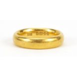 Victorian 22ct gold wedding band, Birmingham 1853, size L, 8.1g - this lot is sold without buyer?s