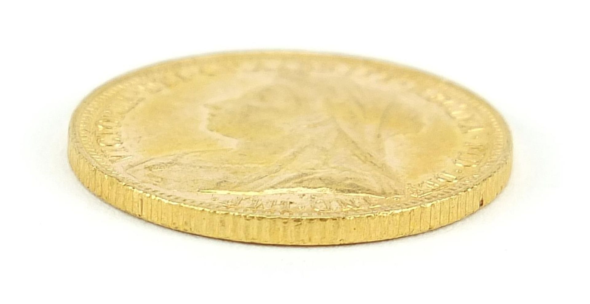 Queen Victoria 1896 gold sovereign, Melbourne mint - this lot is sold without buyer?s premium, the - Image 3 of 3