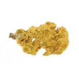 Unmarked gold nugget, 1.7cm wide, 3.3g - this lot is sold without buyer?s premium, the hammer