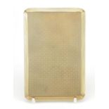 9ct gold engine turned cigarette case, Birmingham 1929, 12.5cm x 8.2cm, 165.0g - this lot is sold