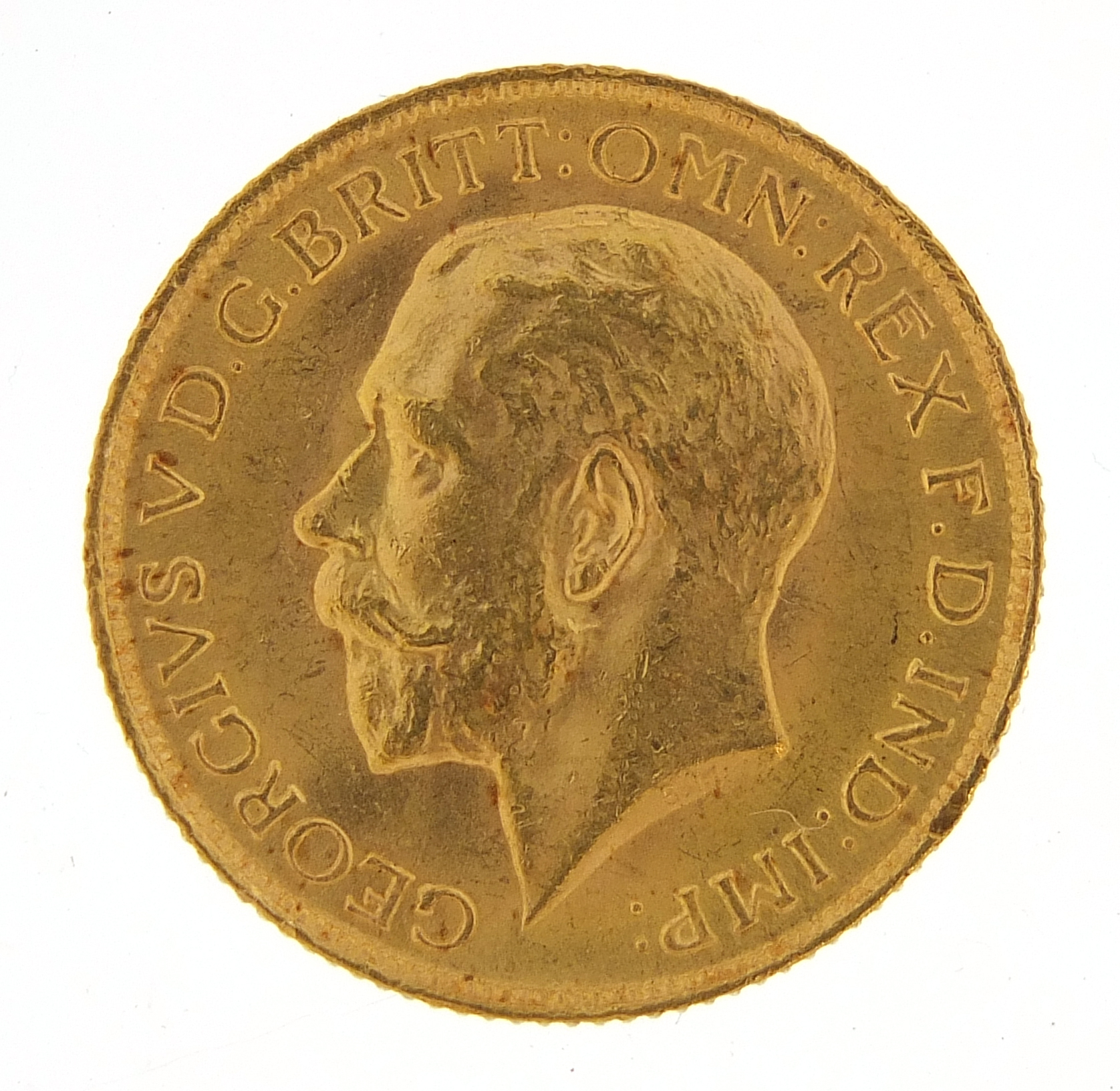 George V 1914 gold sovereign - this lot is sold without buyer?s premium, the hammer price is the