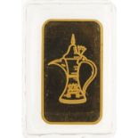 999.9 fine gold 20g ingot - this lot is sold without buyer?s premium, the hammer price is the
