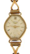 Longines, ladies 9ct gold wristwatch, the case 15.2mm wide, 12.0g - this lot is sold without buyer?s