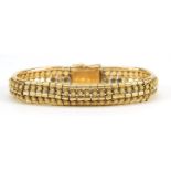 Continental 19ct gold bracelet, 20cm in length, 25.0g - this lot is sold without buyer?s premium,