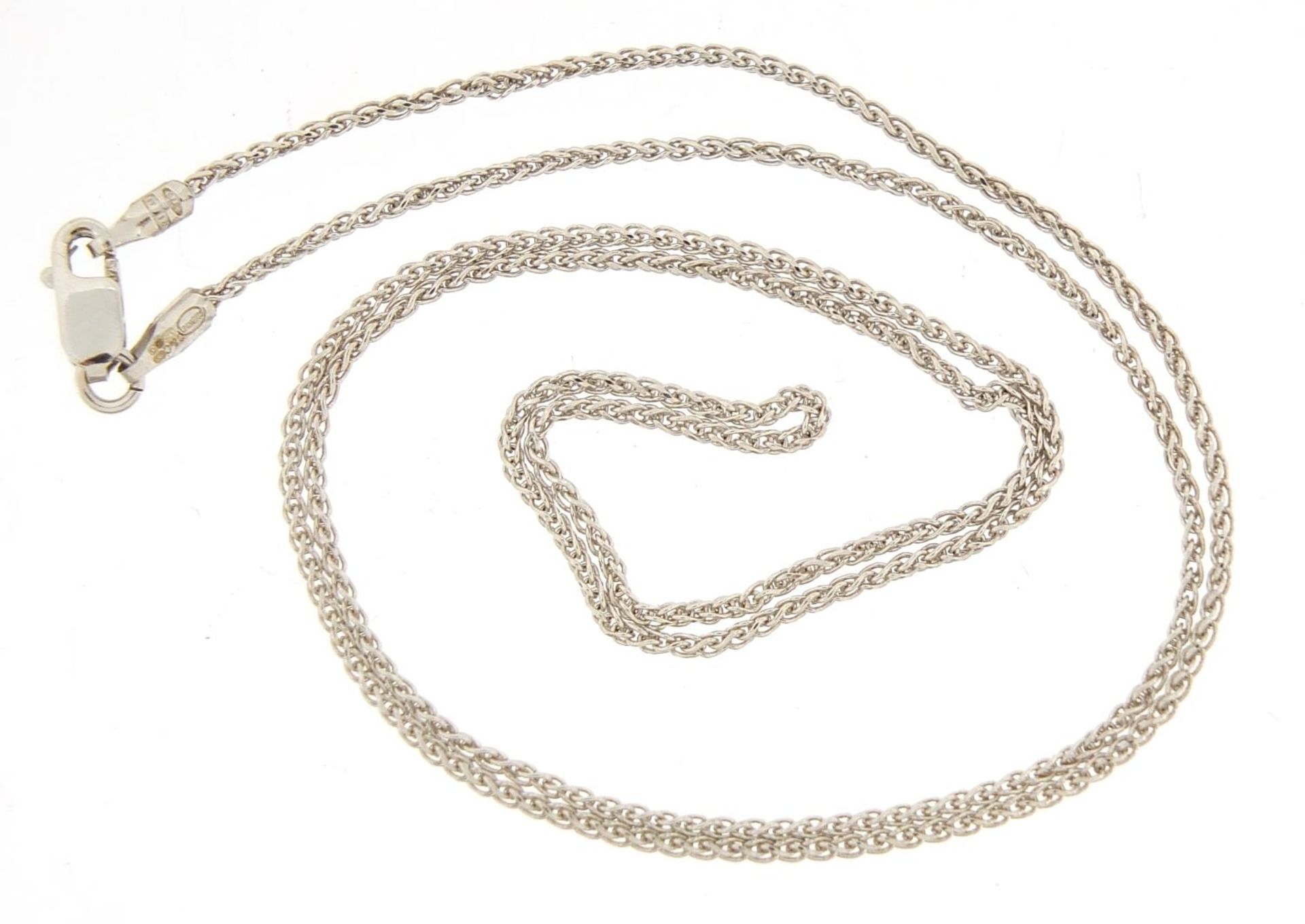 9ct white gold necklace, 45cm in length, 2.5g - this lot is sold without buyer?s premium, the hammer - Image 2 of 3