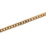 18ct curb link bracelet, 18cm in length, 9.8g - this lot is sold without buyer?s premium, the hammer