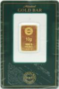 The Royal Mint 999.9 fine gold 10g gold bar - this lot is sold without buyer?s premium, the hammer
